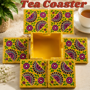 Truck Art Tea Coaster Set of 6 with Holder