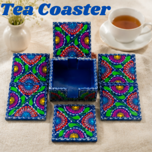 Truck Art Tea Coaster Set of 6 with Holder