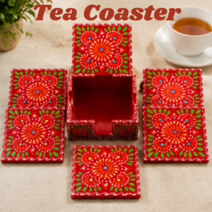 Truck Art Tea Coaster Set of 6 with Holder