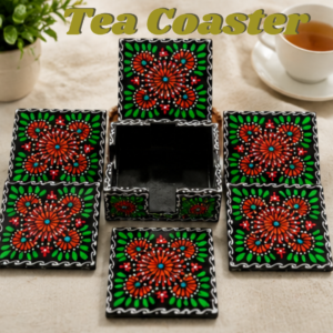 Truck Art Tea Coaster Set of 6 with Holder