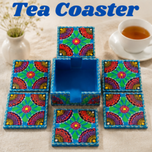 Truck Art Tea Coaster Set of 6 with Holder
