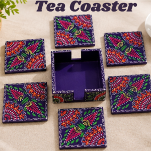 Truck Art Tea Coaster Set of 6 with Holder