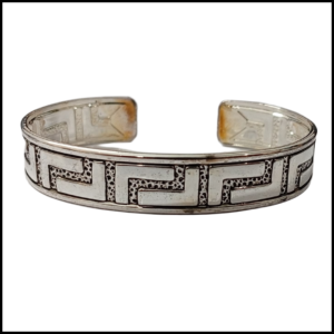 Traditional Handcrafted Floral Engraved Metal Cuff Bracelet