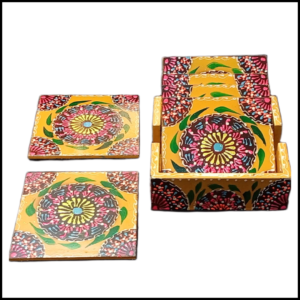 Truck Art Tea Coaster Set of 6 with Holder