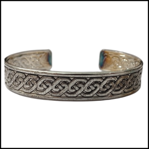 Traditional Handcrafted Floral Engraved Metal Cuff Bracelet