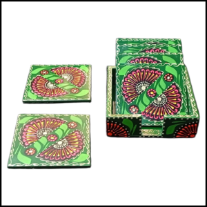 Truck Art Tea Coaster Set of 6 with Holder
