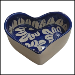 Blue Pottery Heart Tray