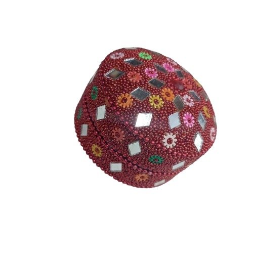 Handcrafted Decorative Bajri Box Set of 3 - Image 11