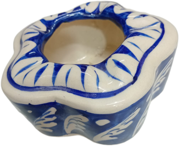 Blue Pottery Handcrafted Ashtray (10.5cm × 4.5cm) - Image 3
