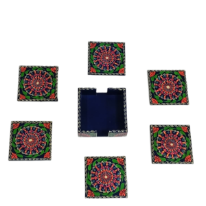Truck Art Tea Coaster Set of 6 with Holder