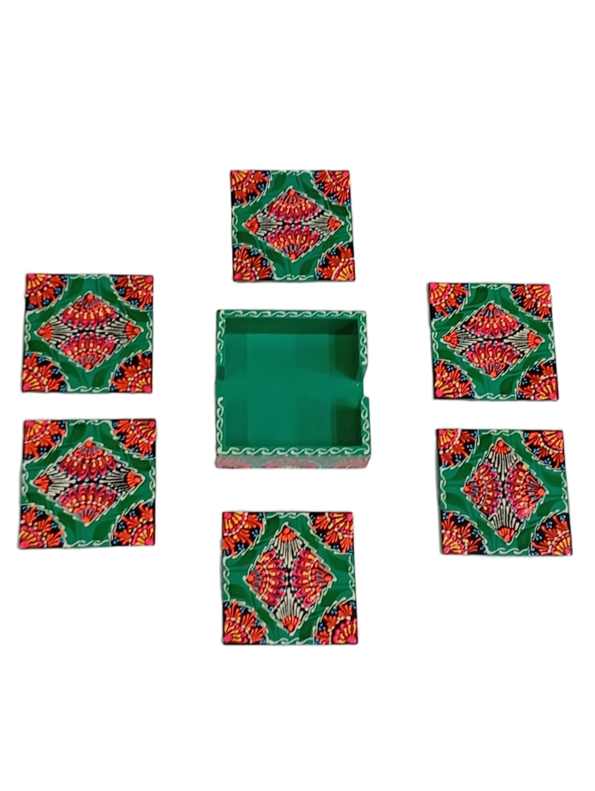 Truck Art Tea Coaster Set of 6 with Holder - Image 4