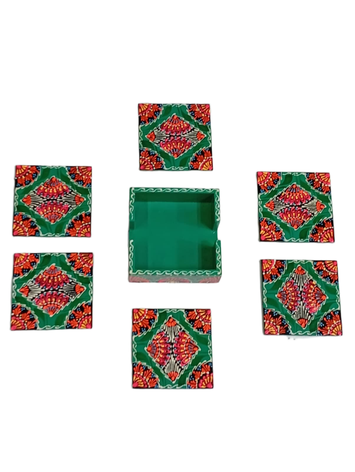 Truck Art Tea Coaster Set of 6 with Holder - Image 3