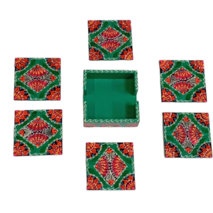 Truck Art Tea Coaster Set of 6 with Holder