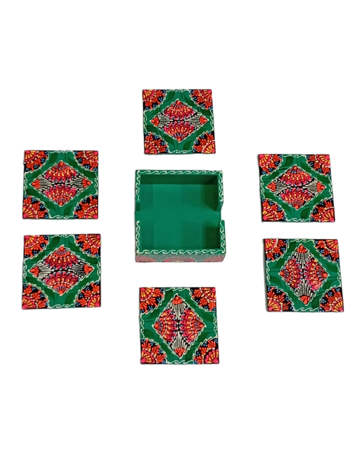 Truck Art Tea Coaster Set of 6 with Holder - Image 2