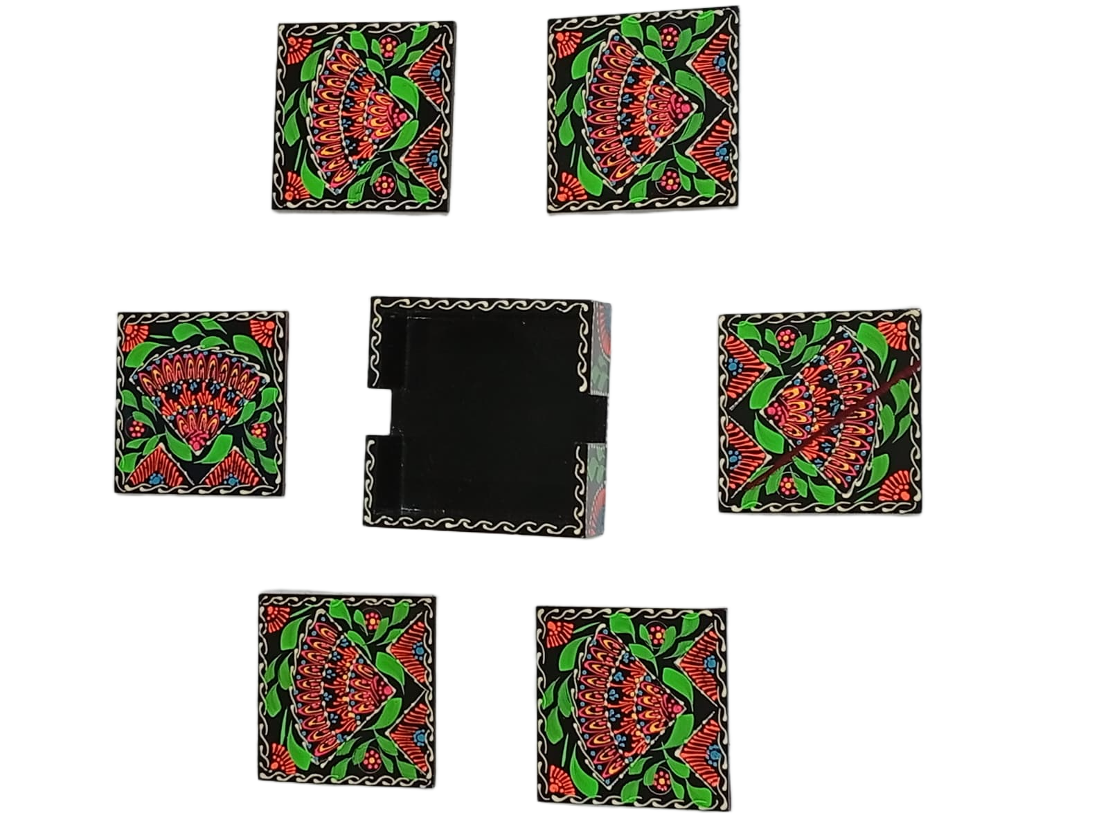 Truck Art Tea Coaster Set of 6 with Holder - Image 6
