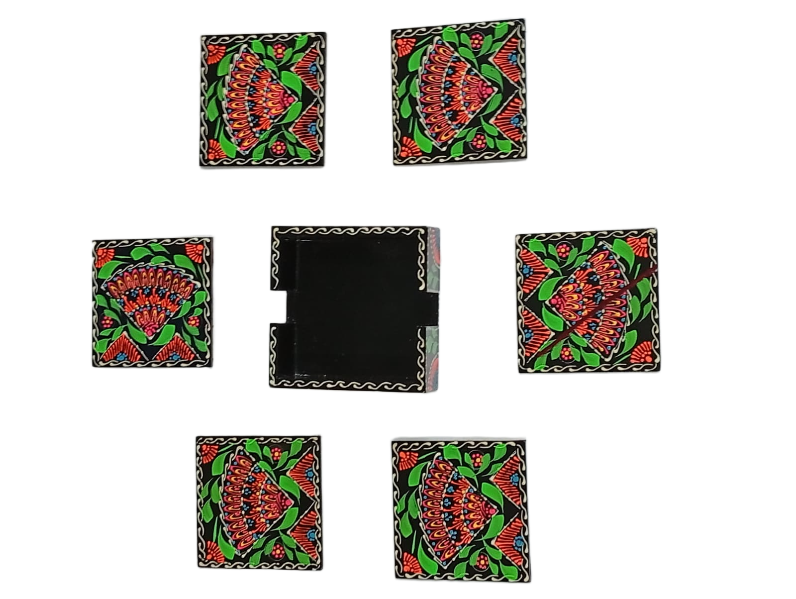 Truck Art Tea Coaster Set of 6 with Holder - Image 3
