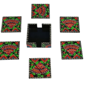 Truck Art Tea Coaster Set of 6 with Holder