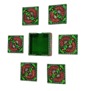 Truck Art Tea Coaster Set of 6 with Holder