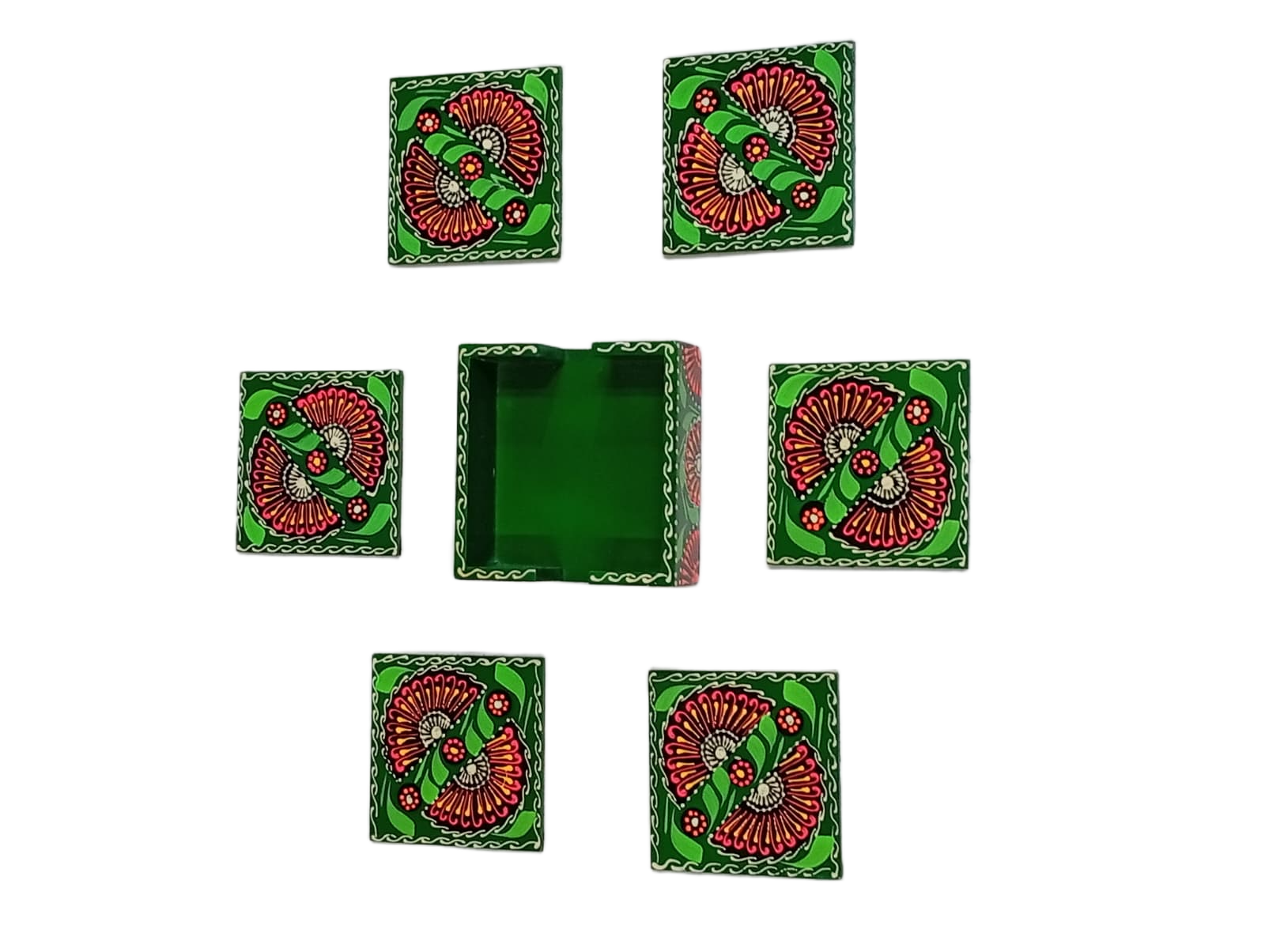 Truck Art Tea Coaster Set of 6 with Holder - Image 2