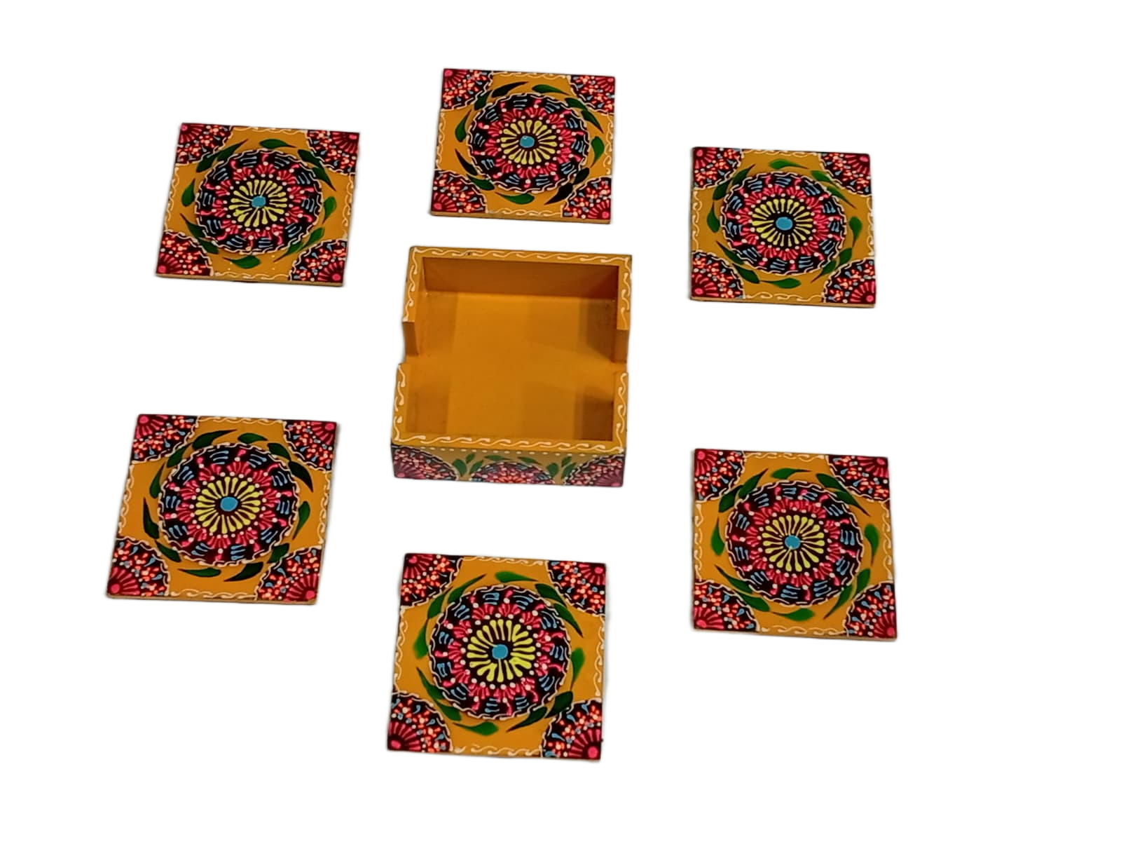 Truck Art Tea Coaster Set of 6 with Holder - Image 3