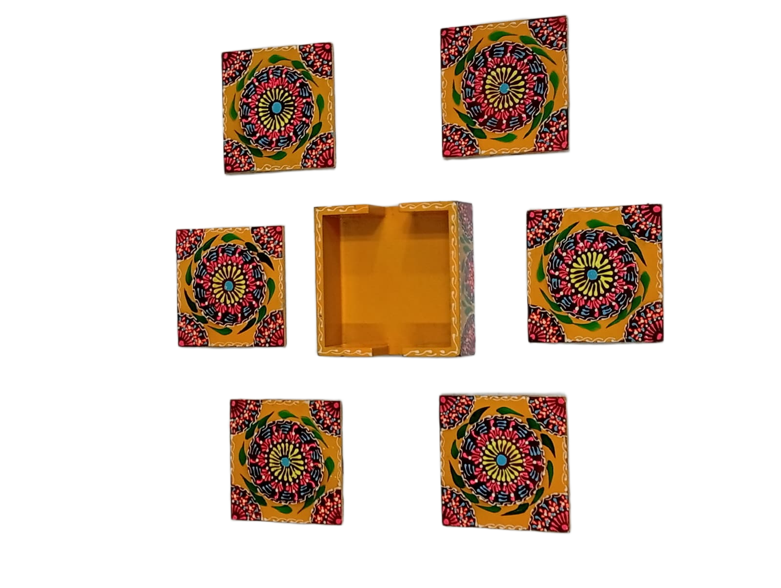 Truck Art Tea Coaster Set of 6 with Holder - Image 2