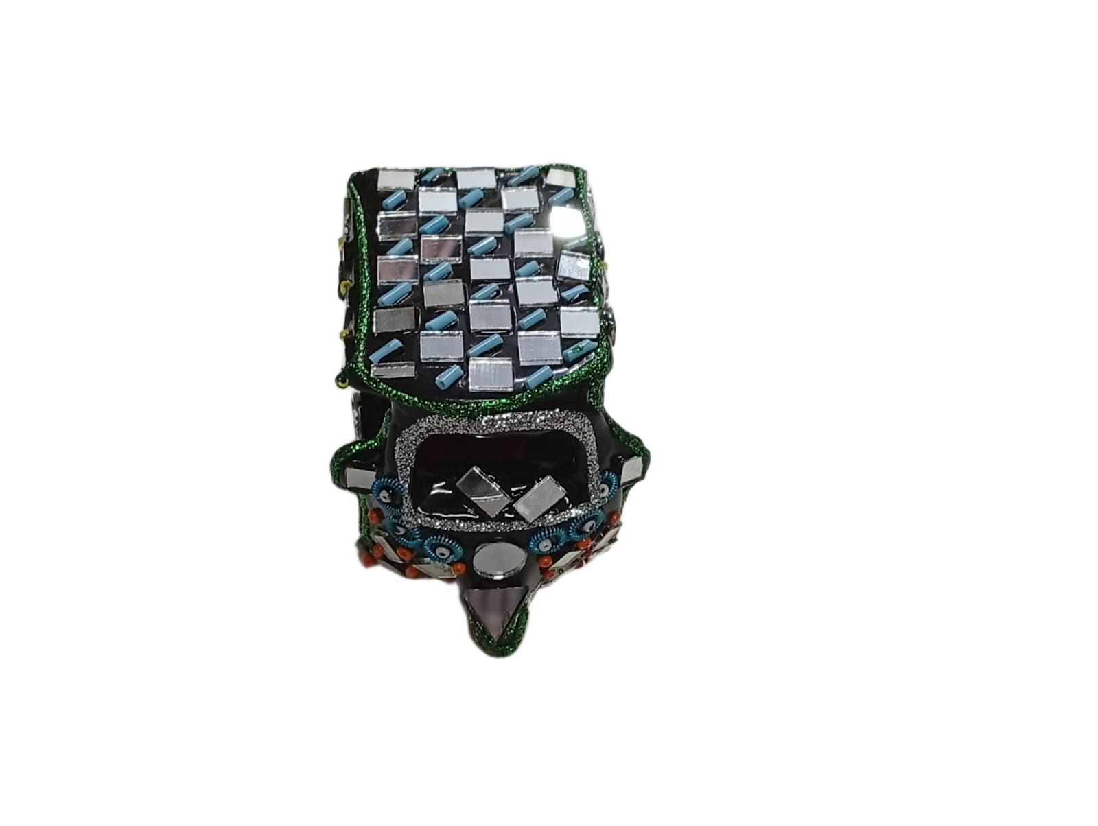 Decorative Mirror Work Rickshaw (L-6cm, W-4cm, H-5.5cm) - Image 4