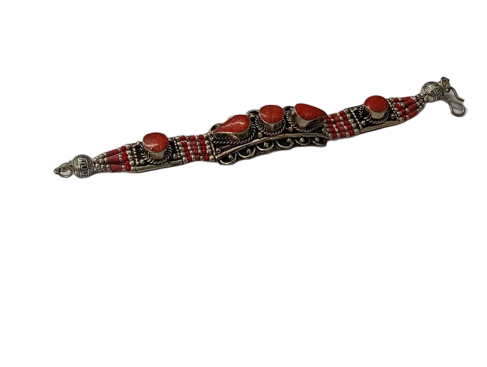 Ethnic Tribal Bracelet with Stones – Handmade Statement Jewelry - Image 8