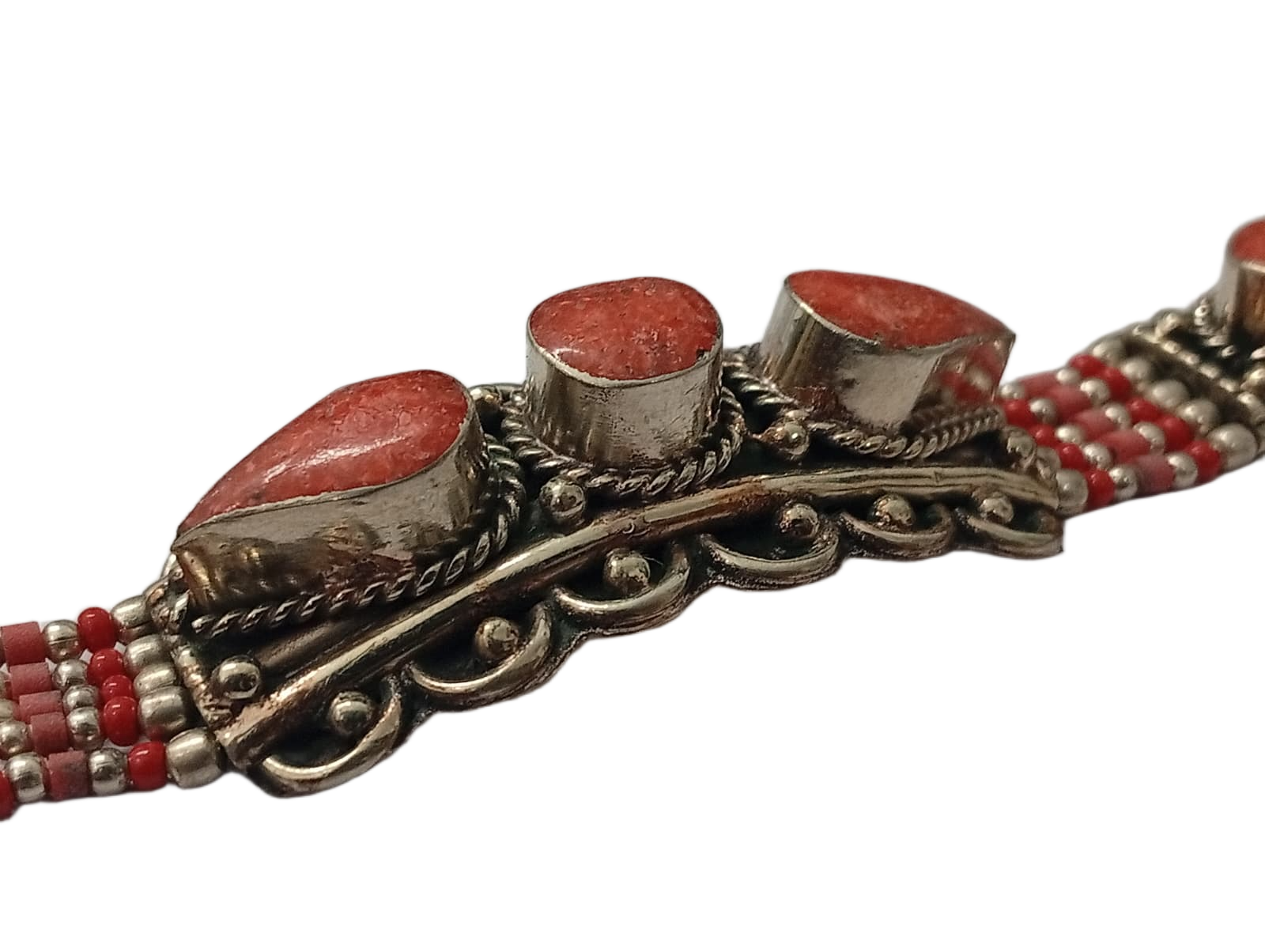 Ethnic Tribal Bracelet with Stones – Handmade Statement Jewelry - Image 6