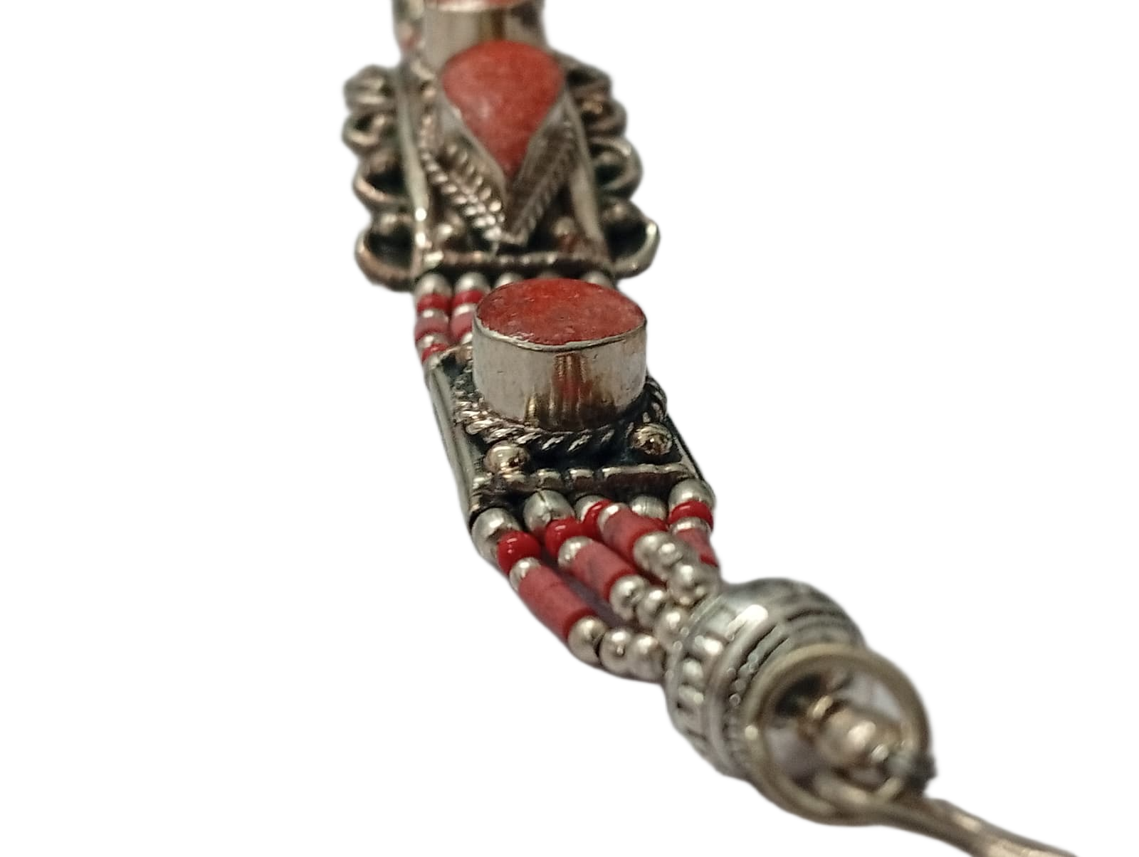 Ethnic Tribal Bracelet with Stones – Handmade Statement Jewelry - Image 5