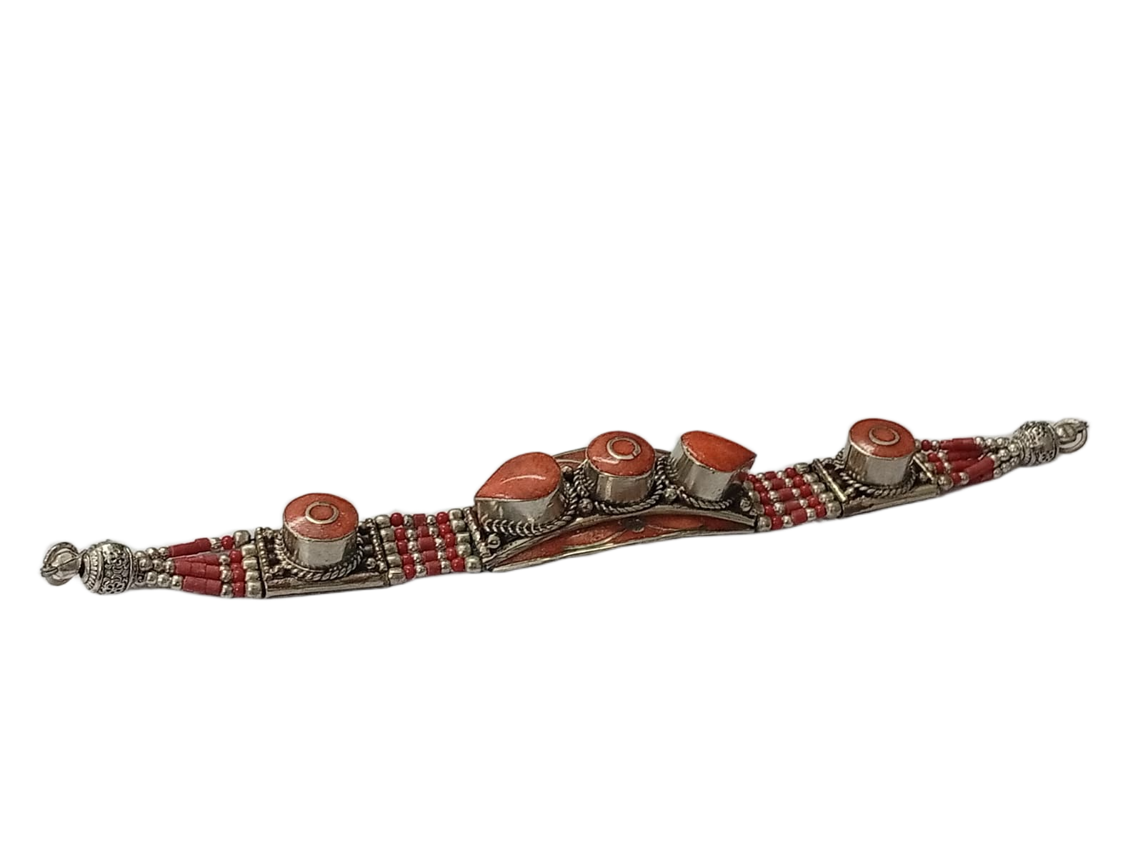 Ethnic Tribal Bracelet with Stones – Handmade Statement Jewelry - Image 2
