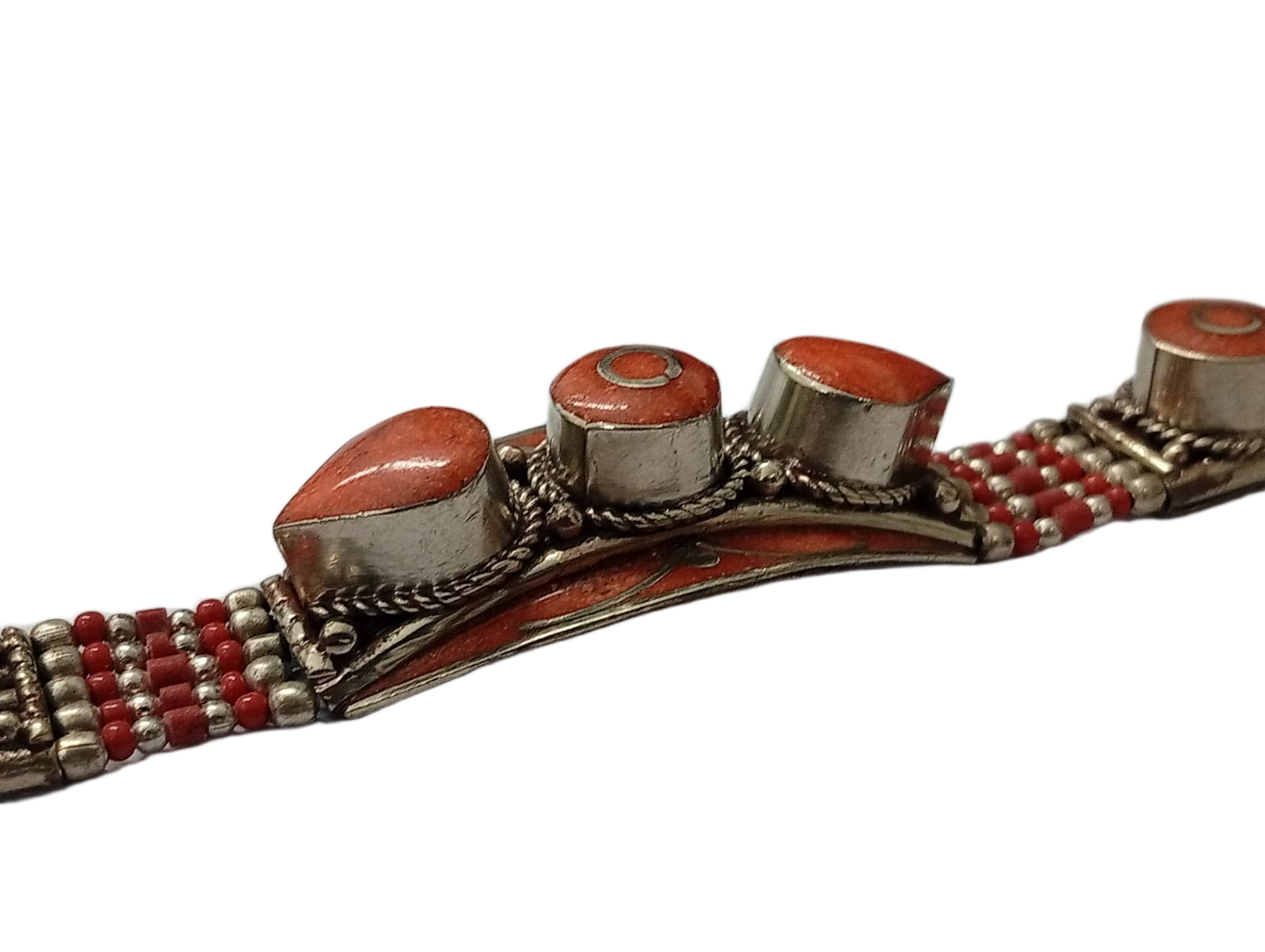 Ethnic Tribal Bracelet with Stones – Handmade Statement Jewelry - Image 6