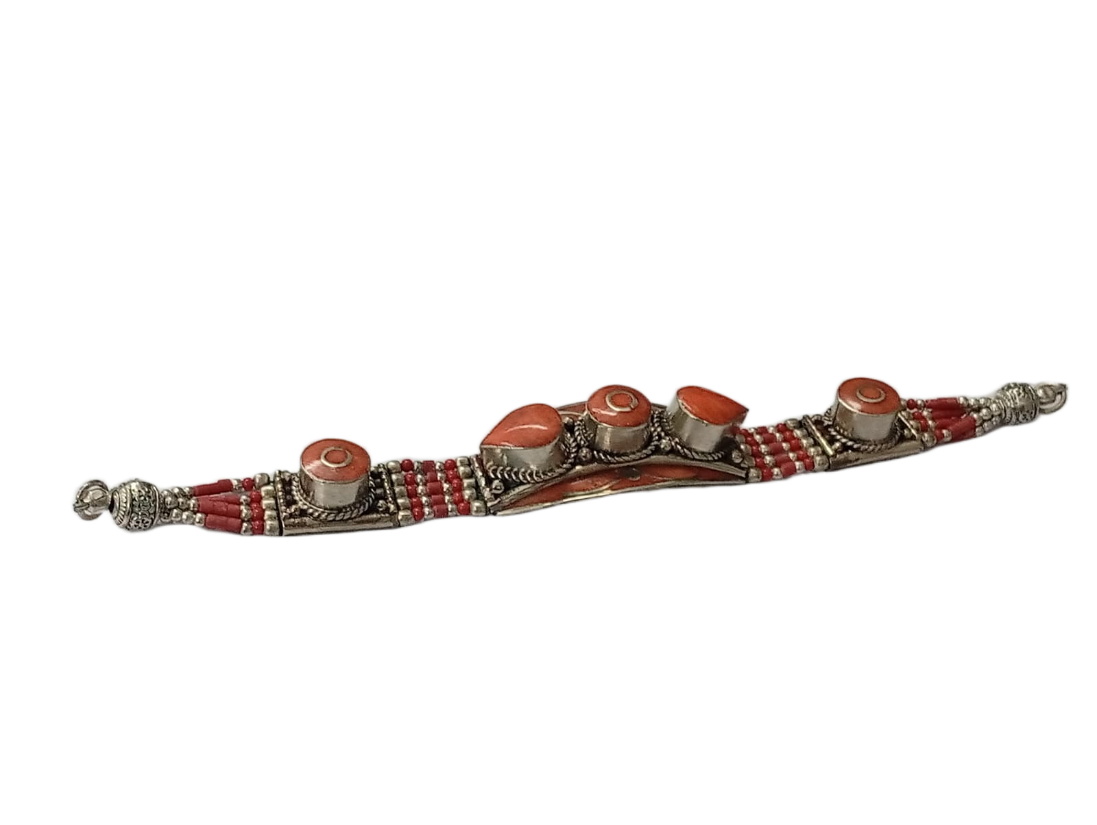 Ethnic Tribal Bracelet with Stones – Handmade Statement Jewelry - Image 5