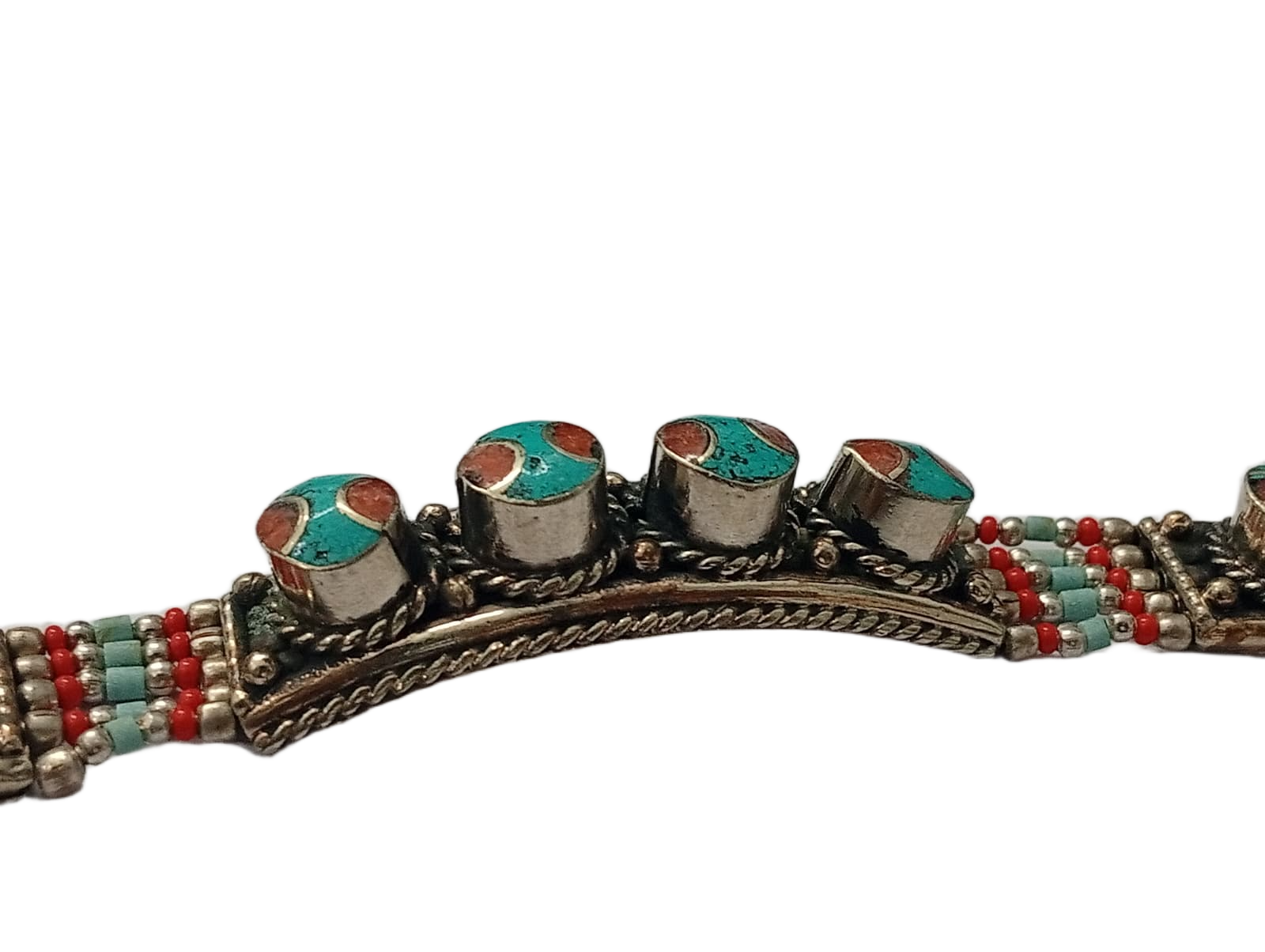 Ethnic Tribal Bracelet with Stones – Handmade Statement Jewelry - Image 5