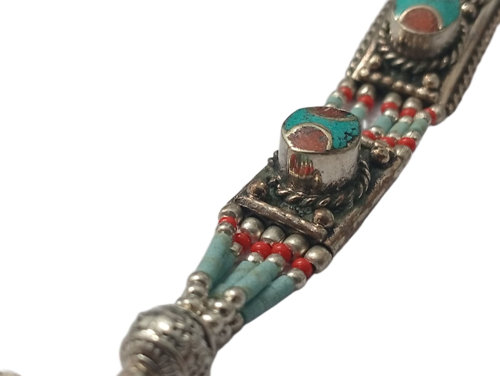 Ethnic Tribal Bracelet with Stones – Handmade Statement Jewelry - Image 3
