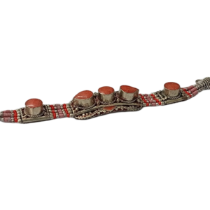 Ethnic Tribal Bracelet with Stones – Handmade Statement Jewelry