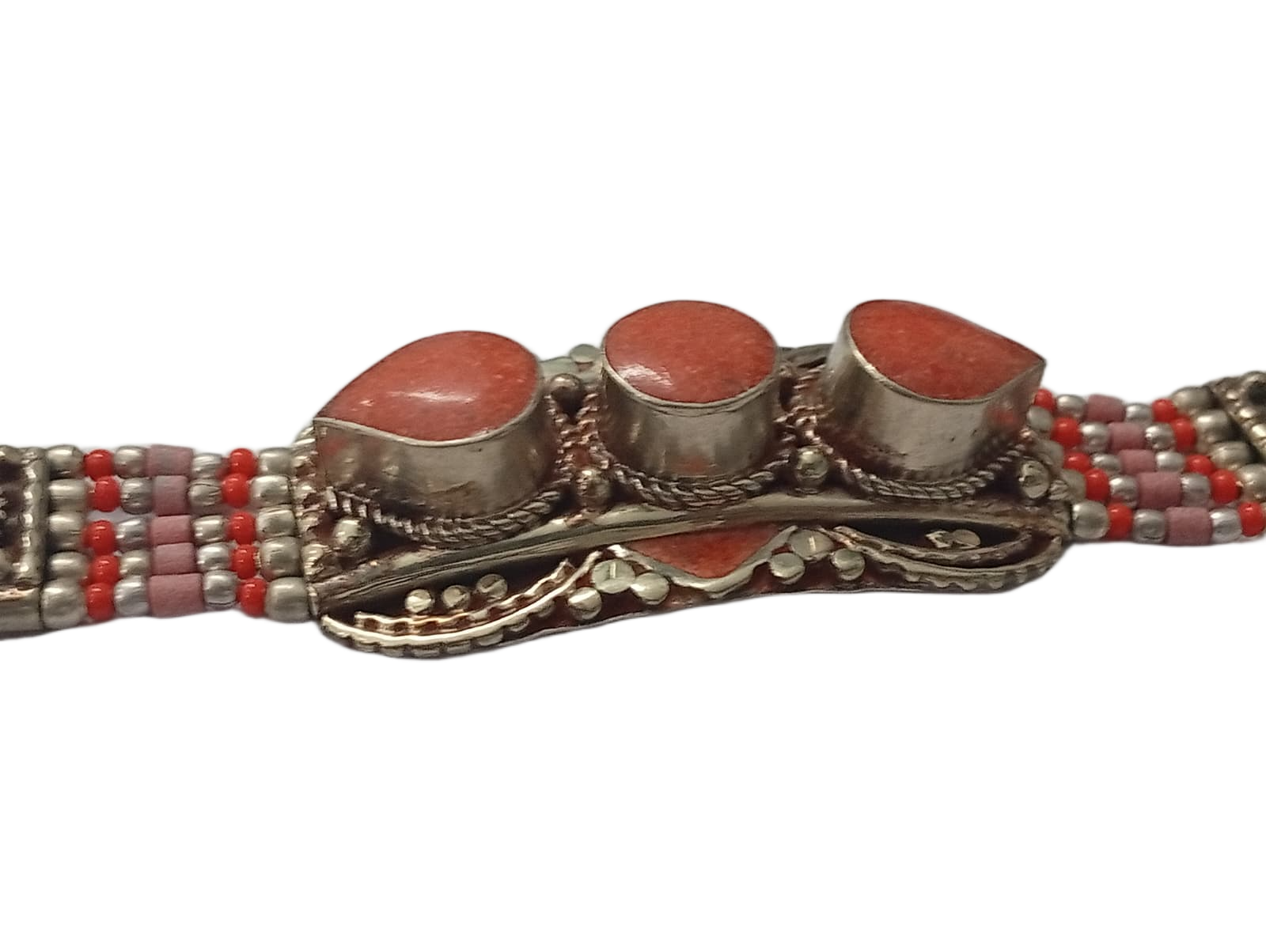 Ethnic Tribal Bracelet with Stones – Handmade Statement Jewelry - Image 5