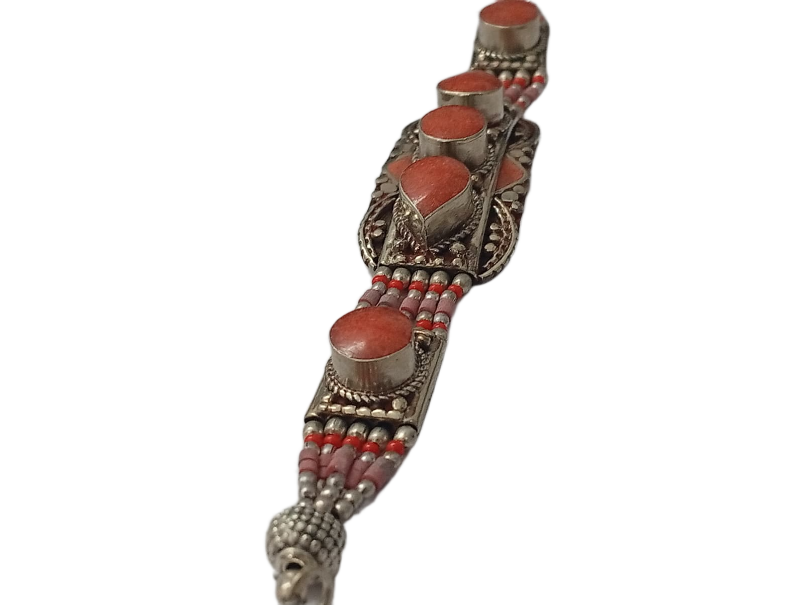Ethnic Tribal Bracelet with Stones – Handmade Statement Jewelry - Image 3