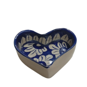 Blue Pottery Heart Tray