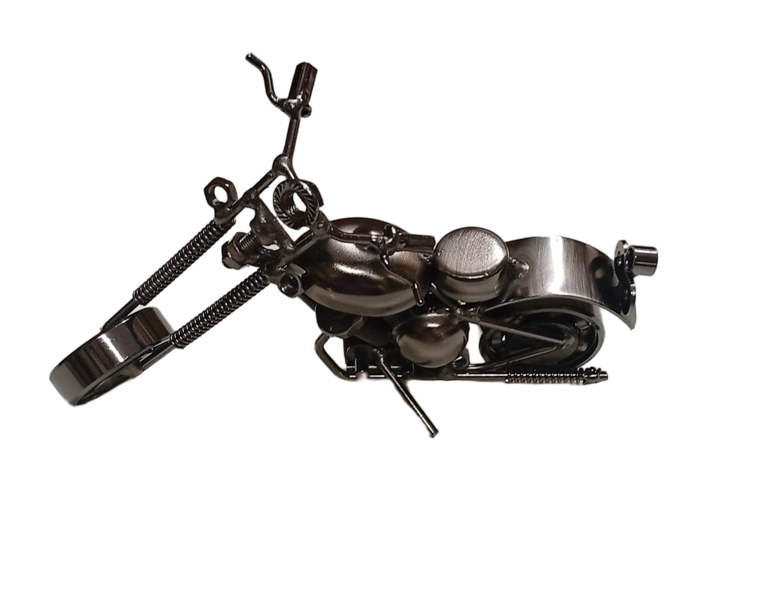 Handcrafted Vintage Metal Motorcycle size : 15cm - Image 2