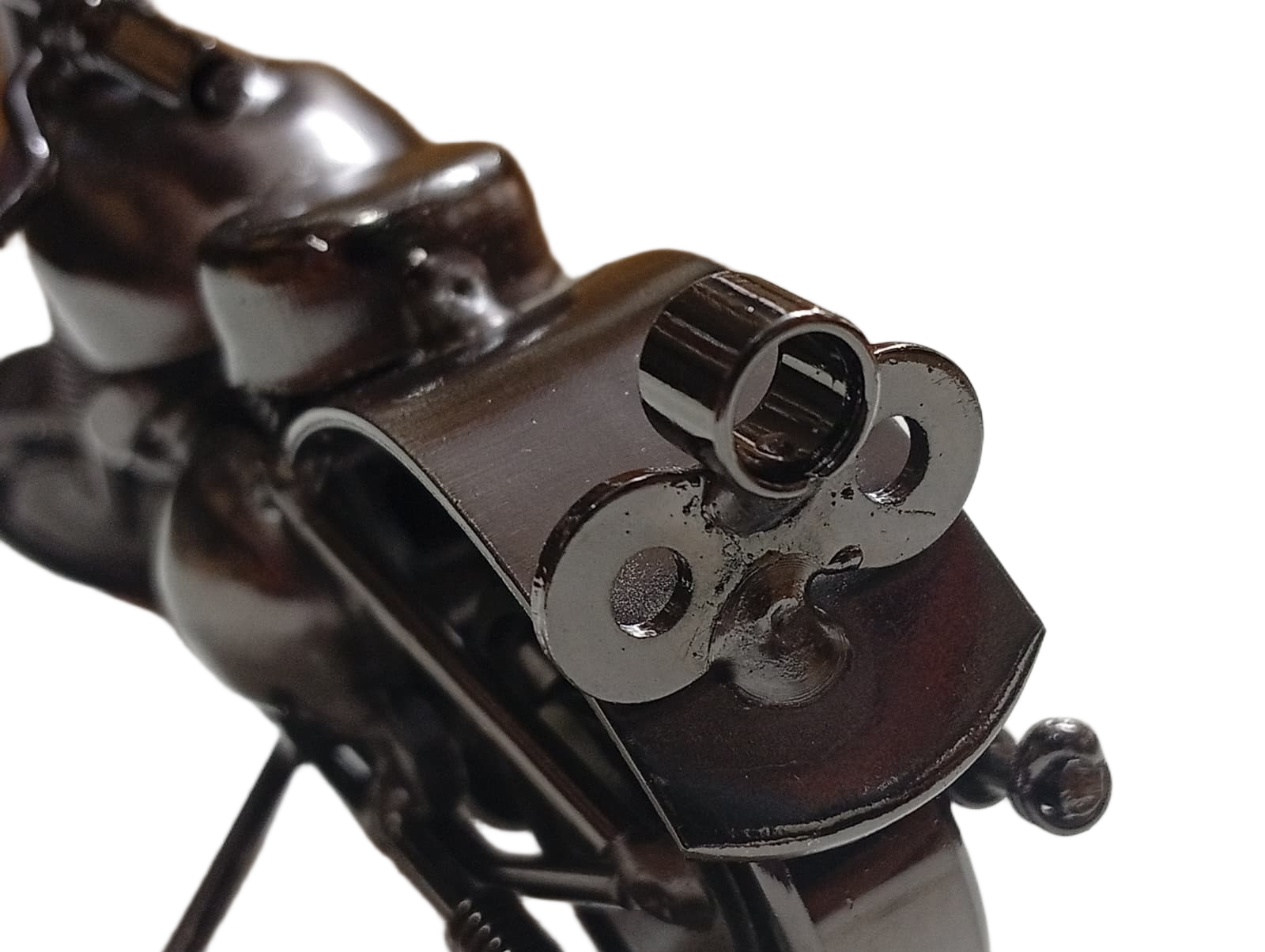 Handcrafted Vintage Metal Motorcycle size : 15cm - Image 6