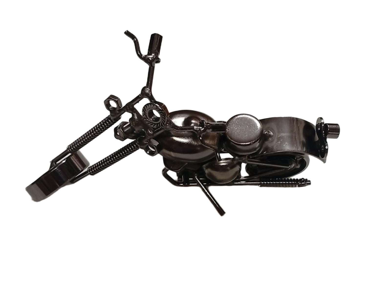 Handcrafted Vintage Metal Motorcycle size : 15cm - Image 5