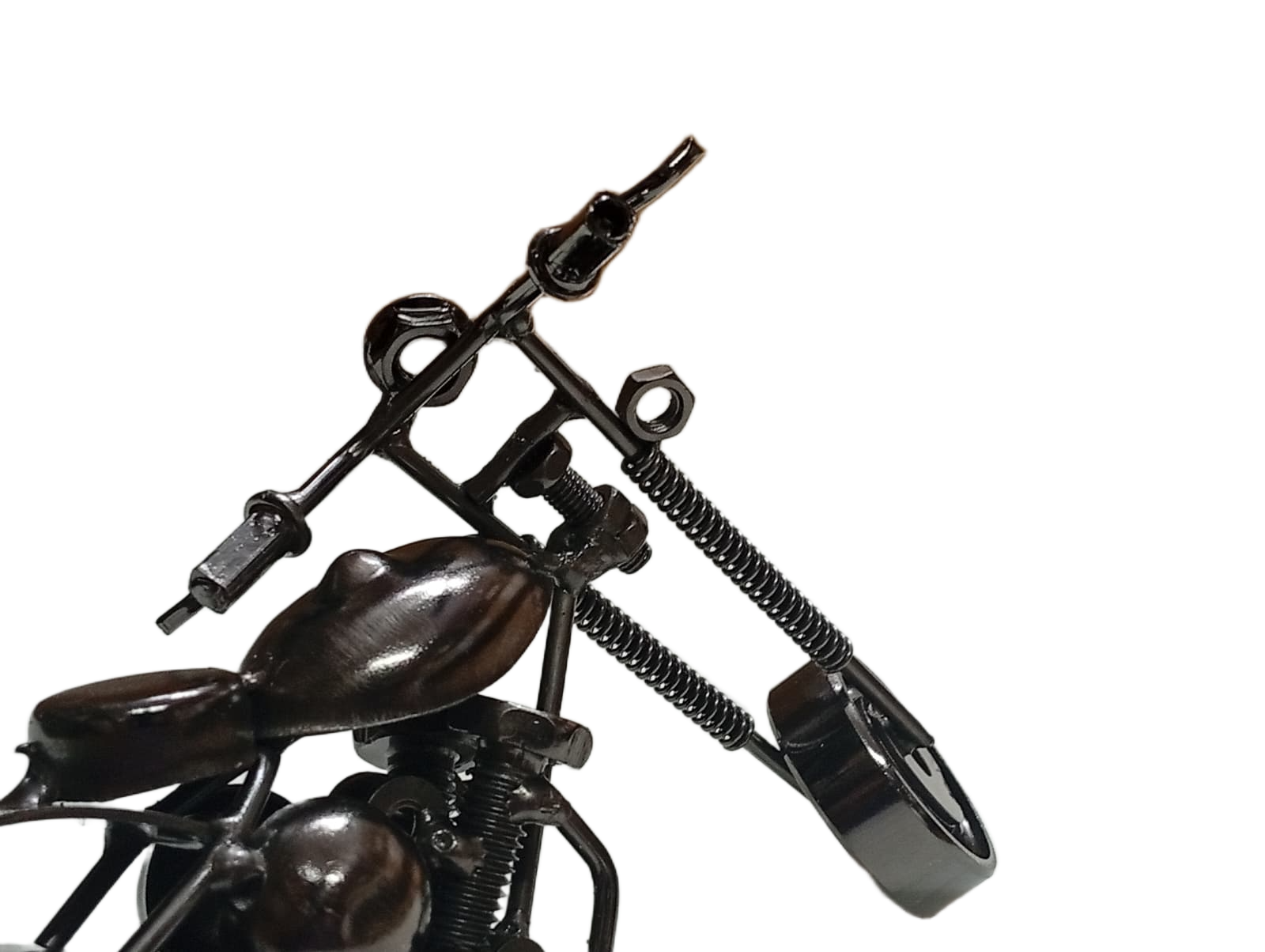 Handcrafted Vintage Metal Motorcycle size : 15cm - Image 4