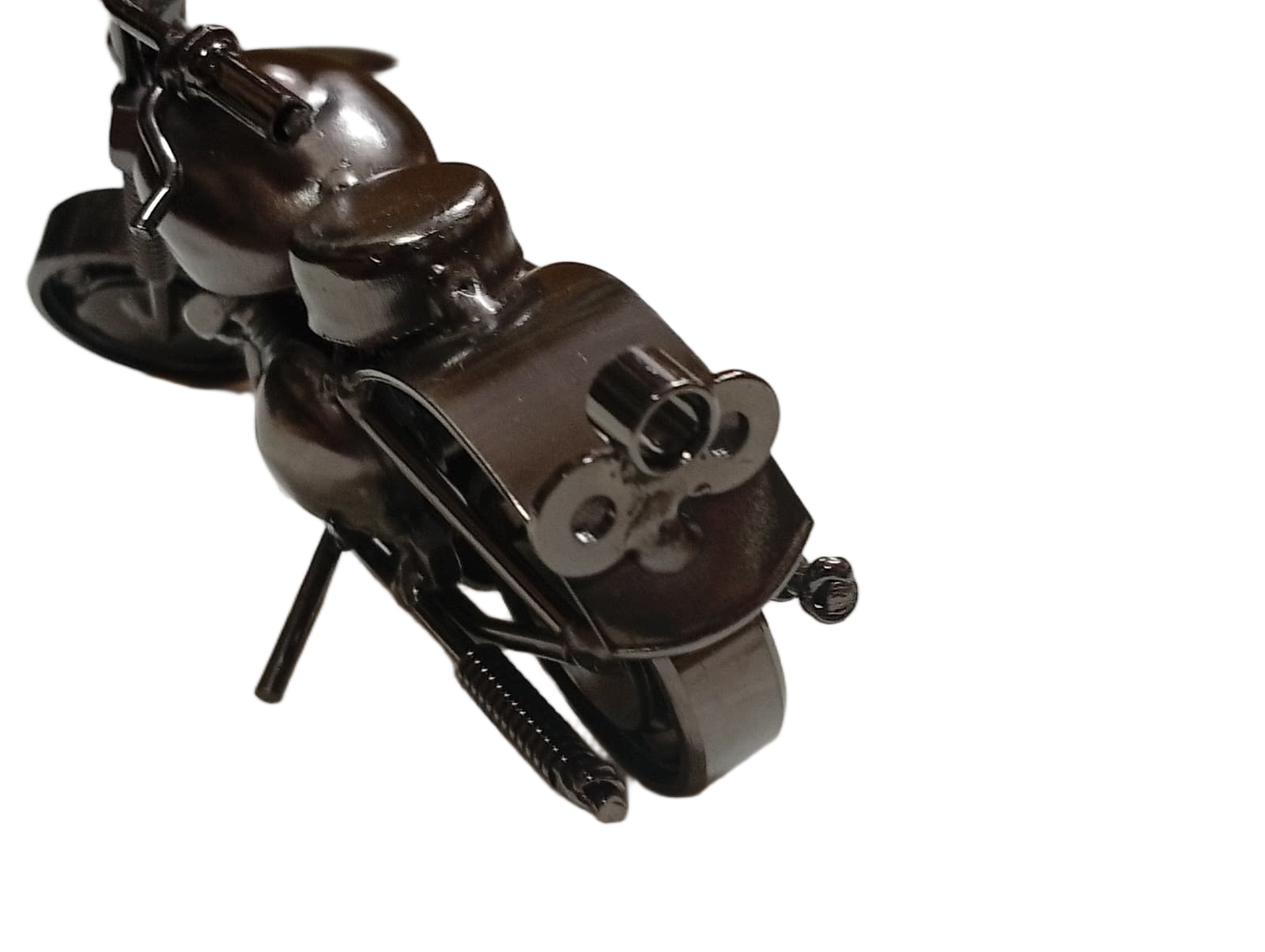 Handcrafted Vintage Metal Motorcycle size : 15cm - Image 3