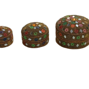 Handcrafted Decorative Bajri Box  Set of 3