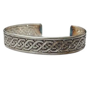 Traditional Handcrafted Floral Engraved Metal Cuff Bracelet