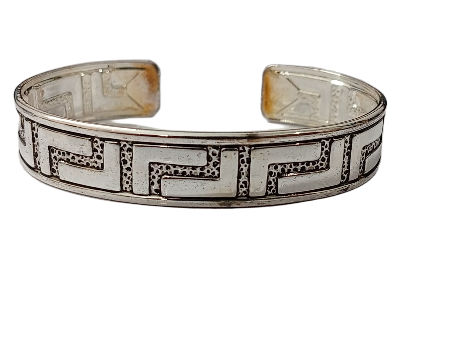 Traditional Handcrafted Floral Engraved Metal Cuff Bracelet - Image 3