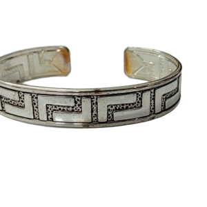 Traditional Handcrafted Floral Engraved Metal Cuff Bracelet