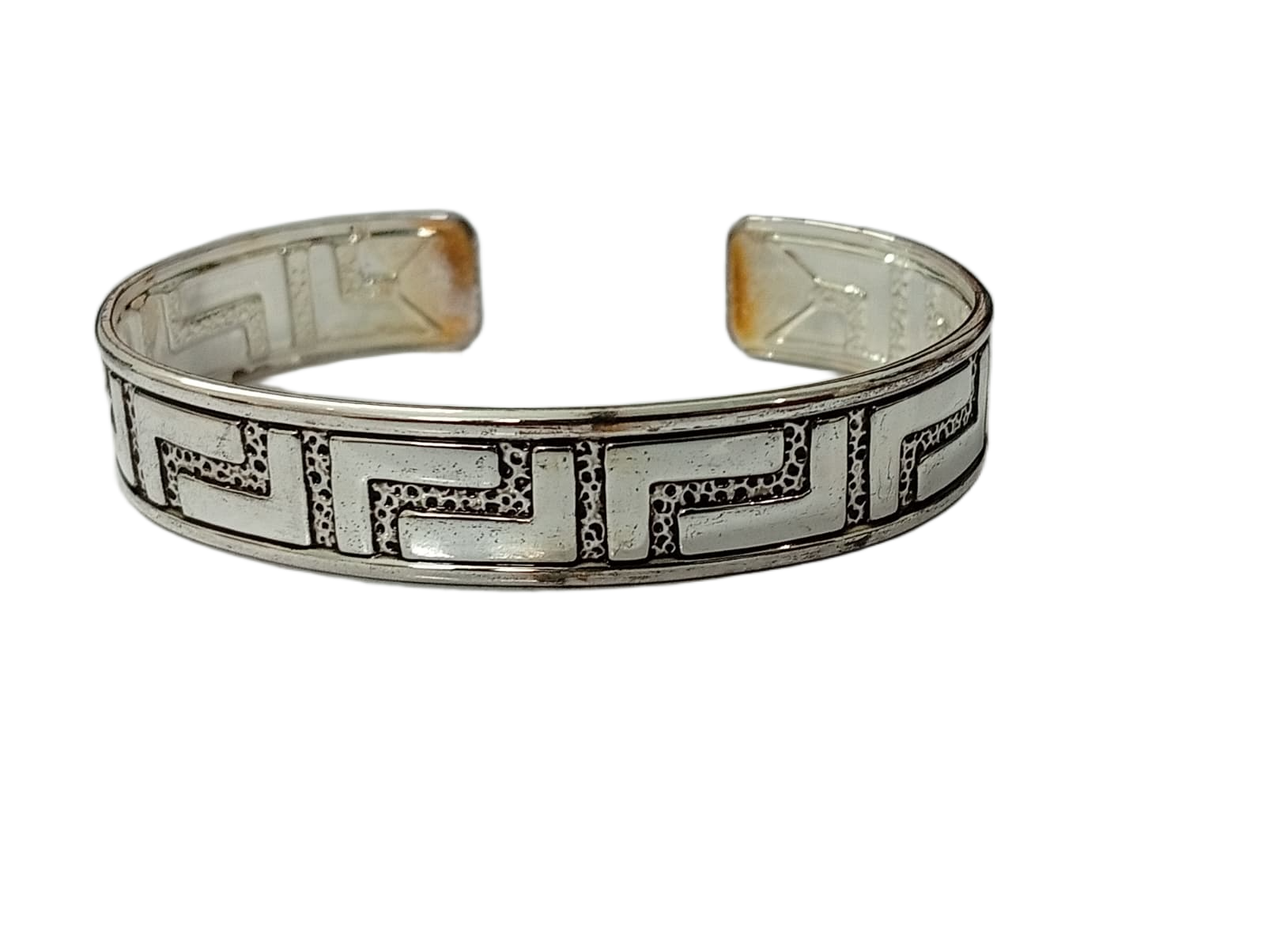 Traditional Handcrafted Floral Engraved Metal Cuff Bracelet - Image 2