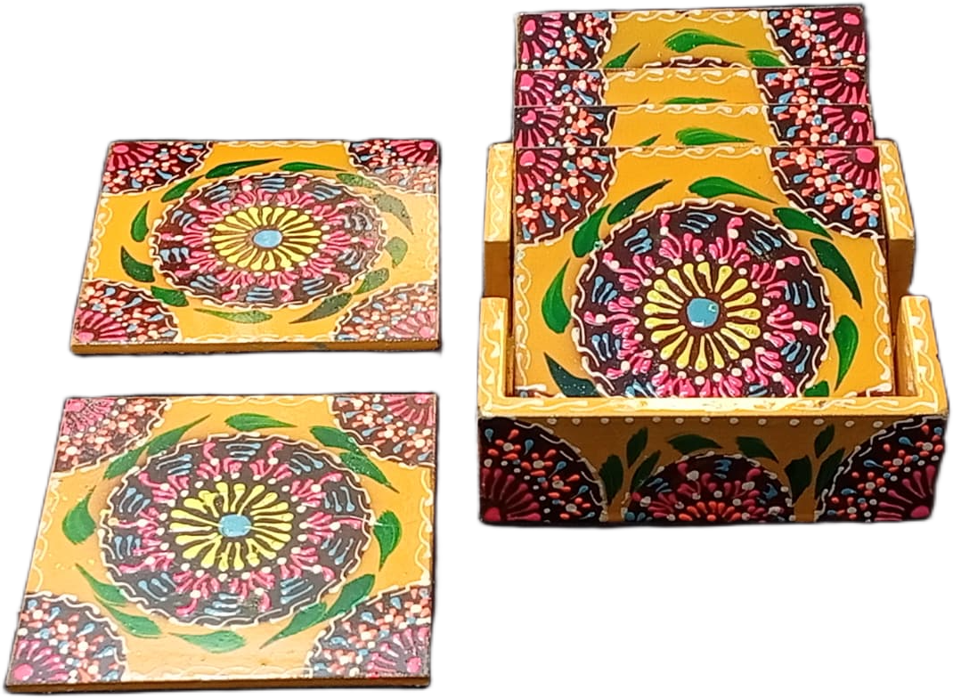Truck Art Tea Coaster Set of 6 with Holder - Image 7