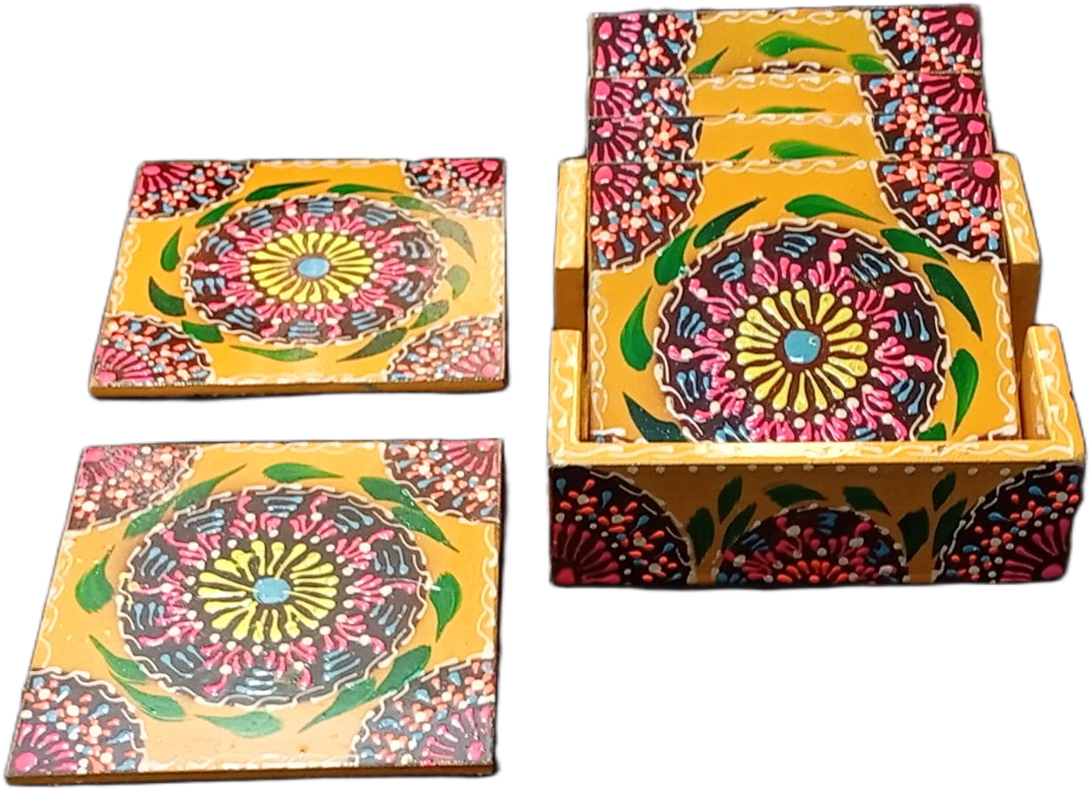 Truck Art Tea Coaster Set of 6 with Holder - Image 6